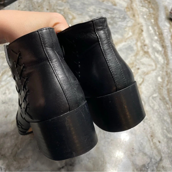 DONALD PLINER Bowery Black Leather Heel Western Style Boots Shoes Women’s 8 - Picture 8 of 11